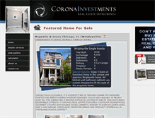 Tablet Screenshot of coronainvestments.com